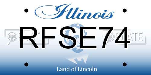 RFSE74 Illinois License Plate