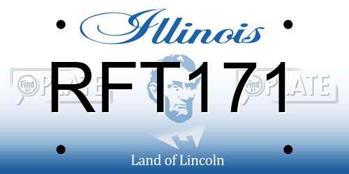 RFT171 Illinois License Plate