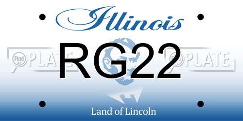 RG22 Illinois License Plate