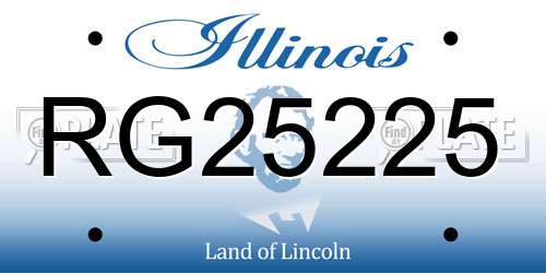 RG25225 Illinois License Plate