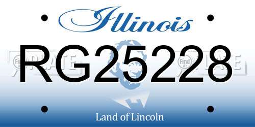 RG25228 Illinois License Plate