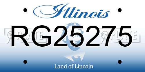 RG25275 Illinois License Plate