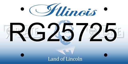 RG25725 Illinois License Plate
