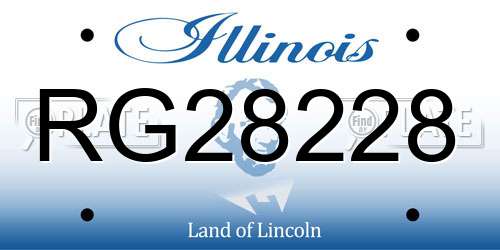 RG28228 Illinois License Plate