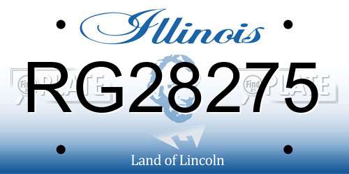 RG28275 Illinois License Plate