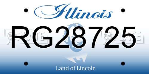 RG28725 Illinois License Plate