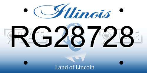 RG28728 Illinois License Plate