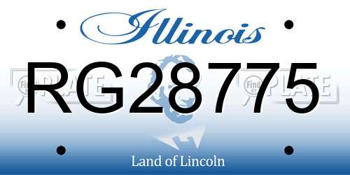 RG28775 Illinois License Plate
