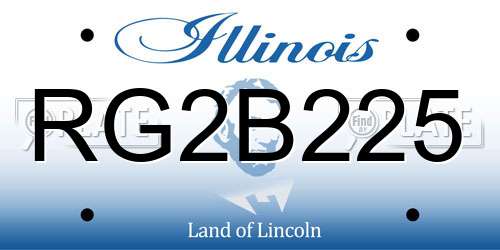 RG2B225 Illinois License Plate