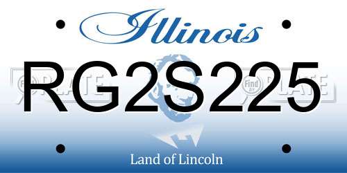 RG2S225 Illinois License Plate