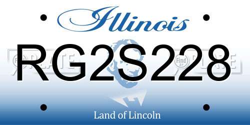 RG2S228 Illinois License Plate