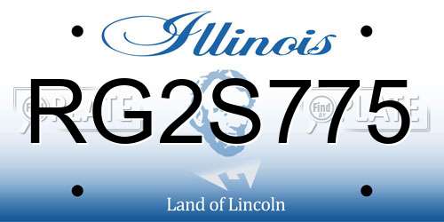 RG2S775 Illinois License Plate
