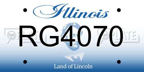 RG4070 Illinois License Plate