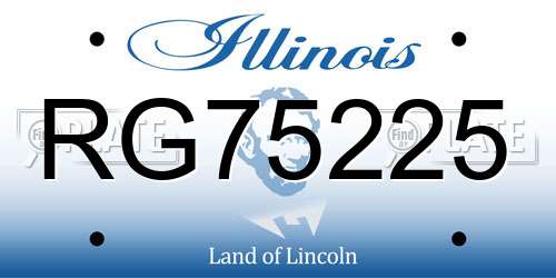RG75225 Illinois License Plate