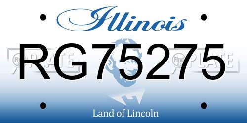 RG75275 Illinois License Plate