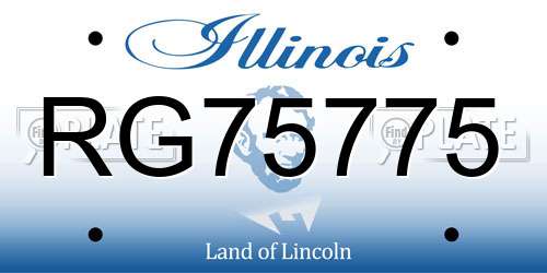 RG75775 Illinois License Plate