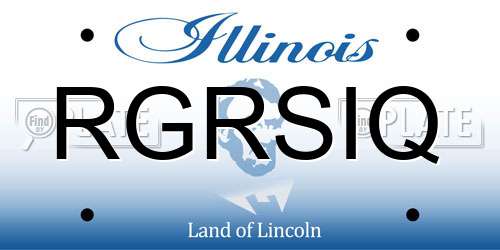 RGRSIQ Illinois License Plate