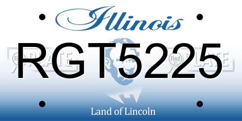 RGT5225 Illinois License Plate