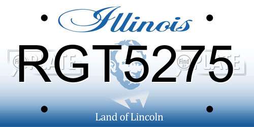 RGT5275 Illinois License Plate