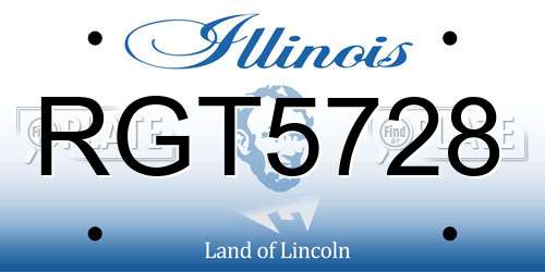RGT5728 Illinois License Plate
