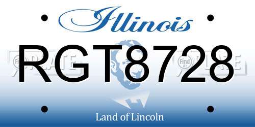 RGT8728 Illinois License Plate