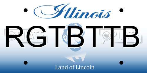 RGTBTTB Illinois License Plate