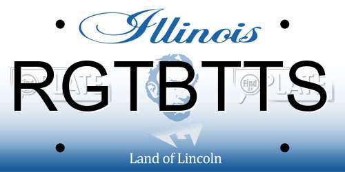 RGTBTTS Illinois License Plate
