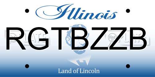 RGTBZZB Illinois License Plate