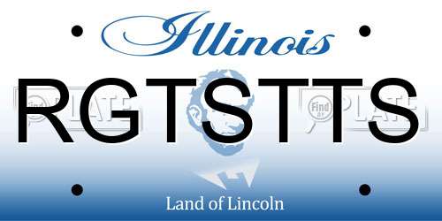 RGTSTTS Illinois License Plate