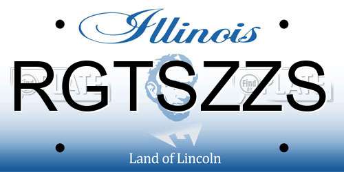 RGTSZZS Illinois License Plate