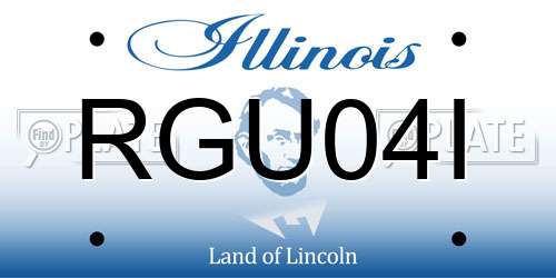 RGU04I Illinois License Plate