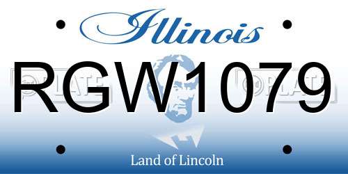 RGW1079 Illinois License Plate