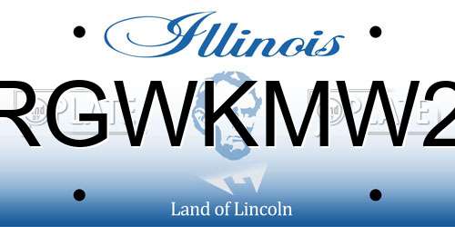RGWKMW2 Illinois License Plate