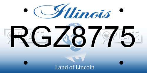 RGZ8775 Illinois License Plate