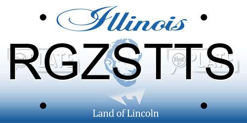 RGZSTTS Illinois License Plate