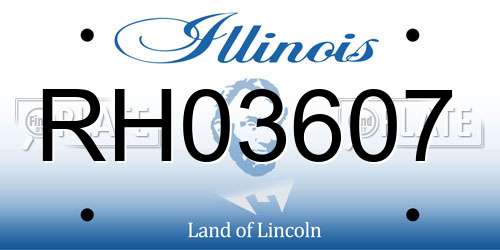 RH03607 Illinois License Plate