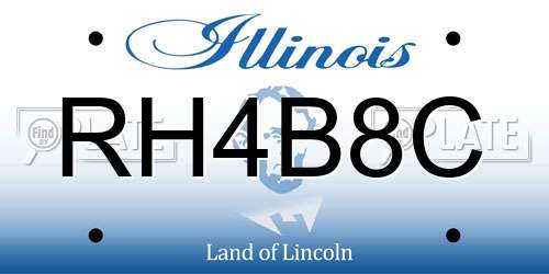 RH4B8C Illinois License Plate