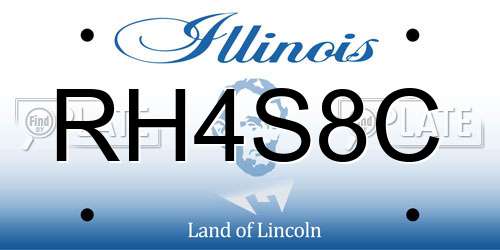 RH4S8C Illinois License Plate