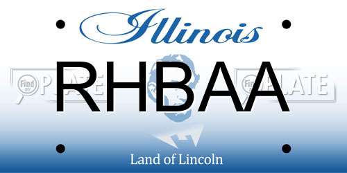 RHBAA Illinois License Plate