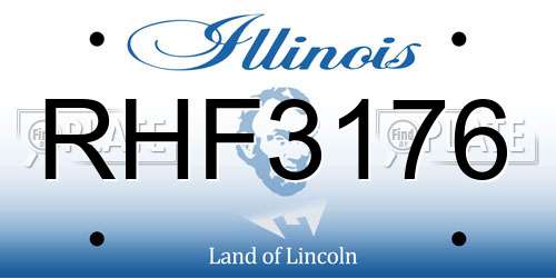 RHF3176 Illinois License Plate
