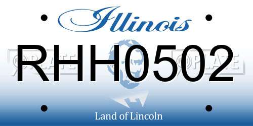 RHH0502 Illinois License Plate