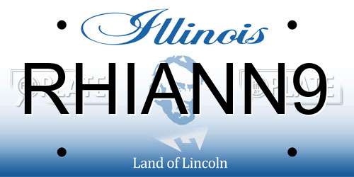 RHIANN9 Illinois License Plate