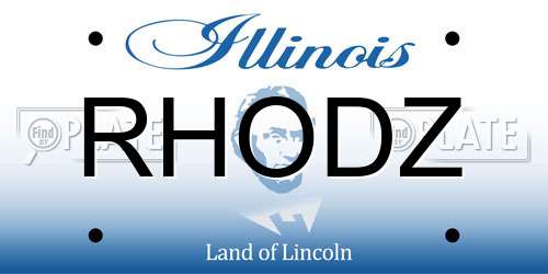 RHODZ Illinois License Plate