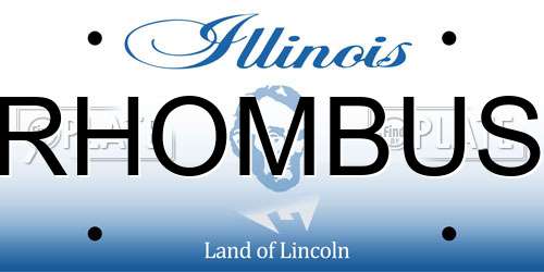 RHOMBUS Illinois License Plate