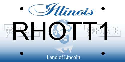 RHOTT1 Illinois License Plate