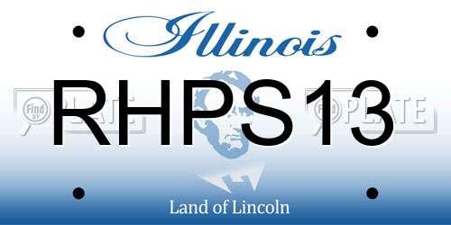 RHPS13 Illinois License Plate