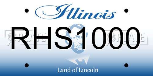 RHS1000 Illinois License Plate