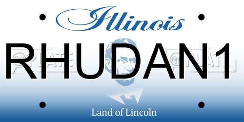 RHUDAN1 Illinois License Plate
