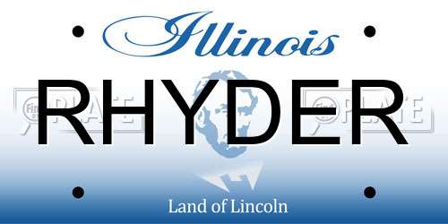 RHYDER Illinois License Plate