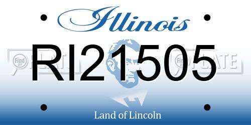 RI21505 Illinois License Plate